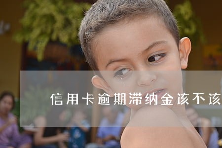 信用卡逾期滞纳金该不该还
