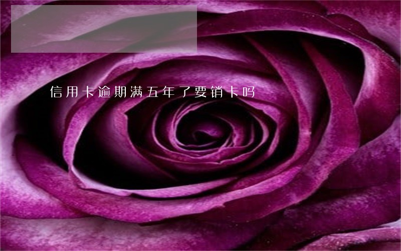 信用卡逾期满五年了要销卡吗 信用卡逾期满五年了要销卡吗