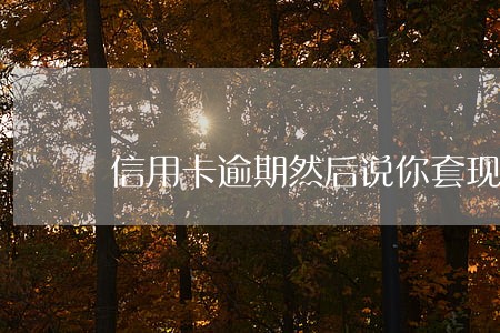 信用卡逾期然后说你套现 信用卡逾期然后说你套现
