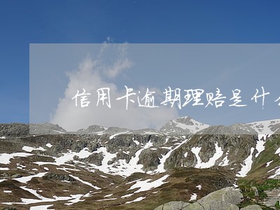信用卡逾期理赔是什么意思 信用卡逾期理赔是什么意思