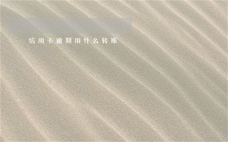 信用卡逾期用什么转账 信用卡逾期用什么转账