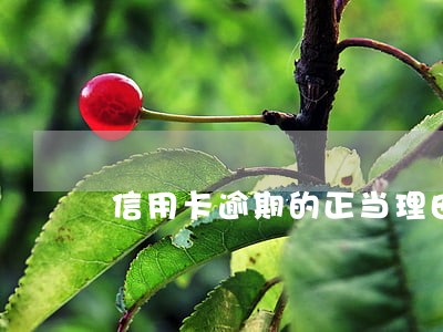 信用卡逾期的正当理由 信用卡逾期的正当理由