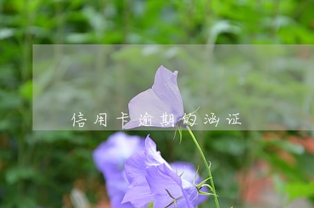 信用卡逾期的涵证