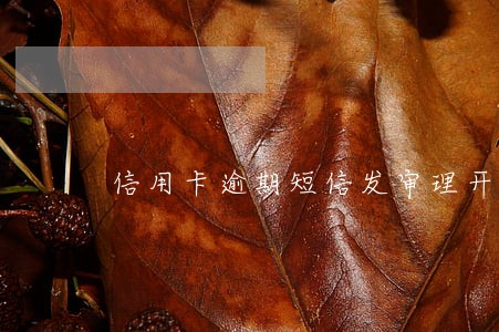 信用卡逾期短信发审理开庭 信用卡逾期短信发审理开庭