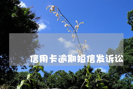 信用卡逾期短信发诉讼 信用卡逾期短信发诉讼