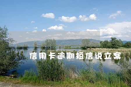 信用卡逾期短信说立案 信用卡逾期短信说立案