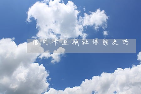 信用卡逾期社保能交吗 信用卡逾期社保能交吗