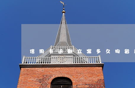 信用卡逾期立案多久拘留当事人 信用卡逾期立案多久拘留当事人