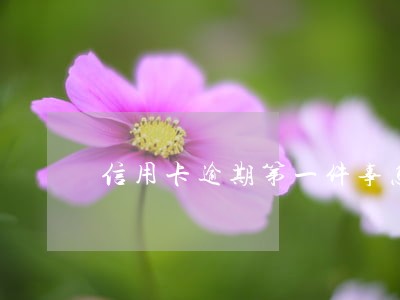 信用卡逾期第一件事怎么办 信用卡逾期第一件事怎么办