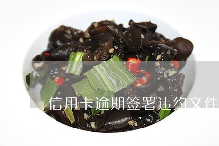 信用卡逾期签署违约文件 信用卡逾期签署违约文件