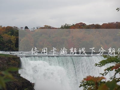 信用卡逾期线下分期付款