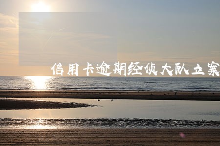 信用卡逾期经侦大队立案传唤
