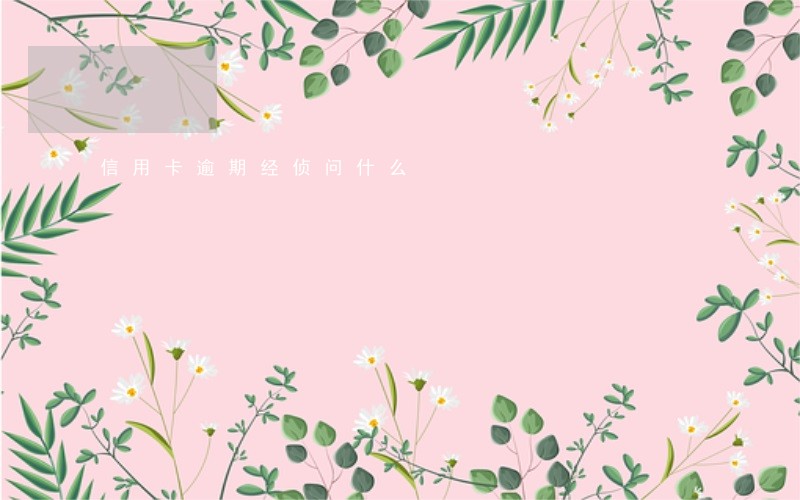 信用卡逾期经侦问什么