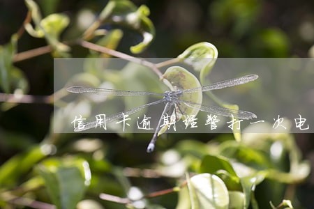 信用卡逾期经警打一次电话没去