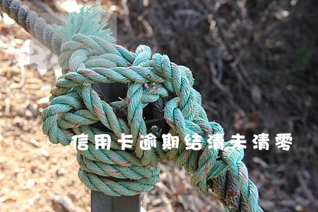 信用卡逾期结清未清零 信用卡逾期结清未清零