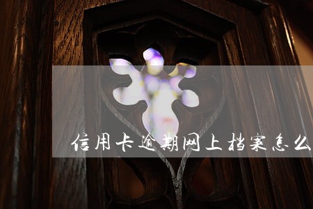 信用卡逾期网上档案怎么查询 信用卡逾期网上档案怎么查询