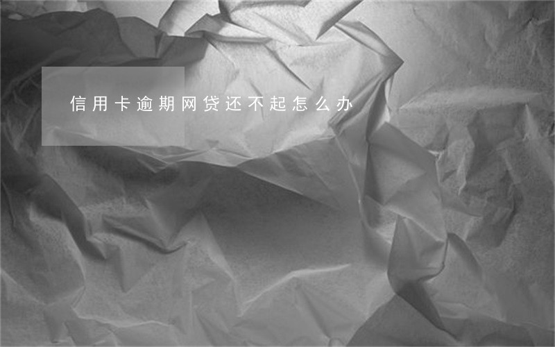 信用卡逾期网贷还不起怎么办