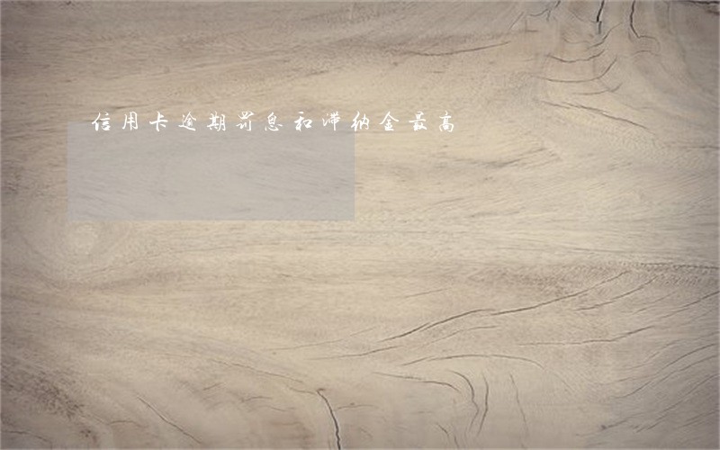 信用卡逾期罚息和滞纳金最高 信用卡逾期罚息和滞纳金最高