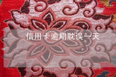 信用卡逾期耽误一天 信用卡逾期耽误一天