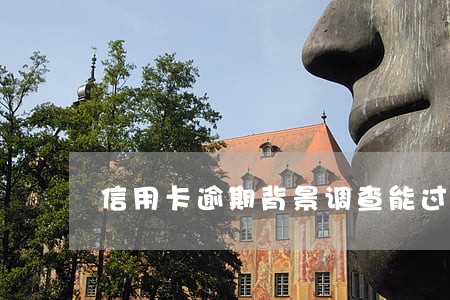 信用卡逾期背景调查能过吗 信用卡逾期背景调查能过吗