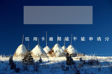 信用卡逾期能不能申请分期还呢