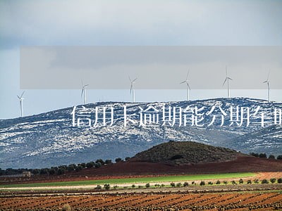 信用卡逾期能分期车吗 信用卡逾期能分期车吗