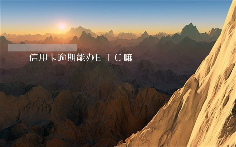 信用卡逾期能办ETC嘛 信用卡逾期能办ETC嘛