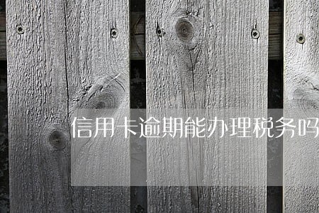 信用卡逾期能办理税务吗 信用卡逾期能办理税务吗