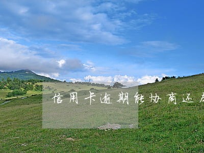 信用卡逾期能协商还本金 信用卡逾期能协商还本金