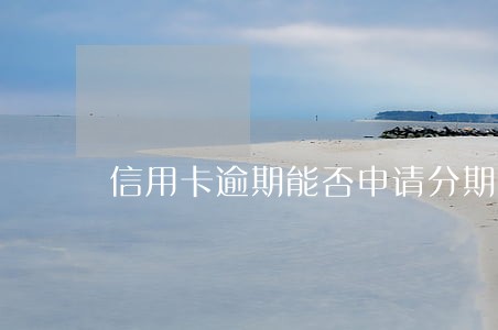 信用卡逾期能否申请分期 信用卡逾期能否申请分期