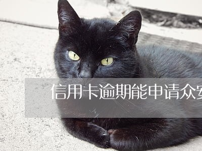 信用卡逾期能申请众安小贷吗 信用卡逾期能申请众安小贷吗