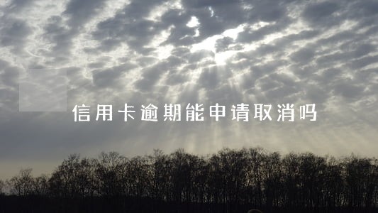 信用卡逾期能申请取消吗 信用卡逾期能申请取消吗