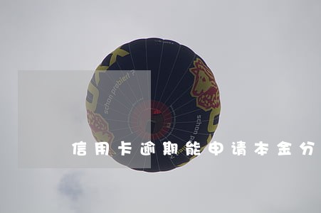 信用卡逾期能申请本金分期还款吗 信用卡逾期能申请本金分期还款吗