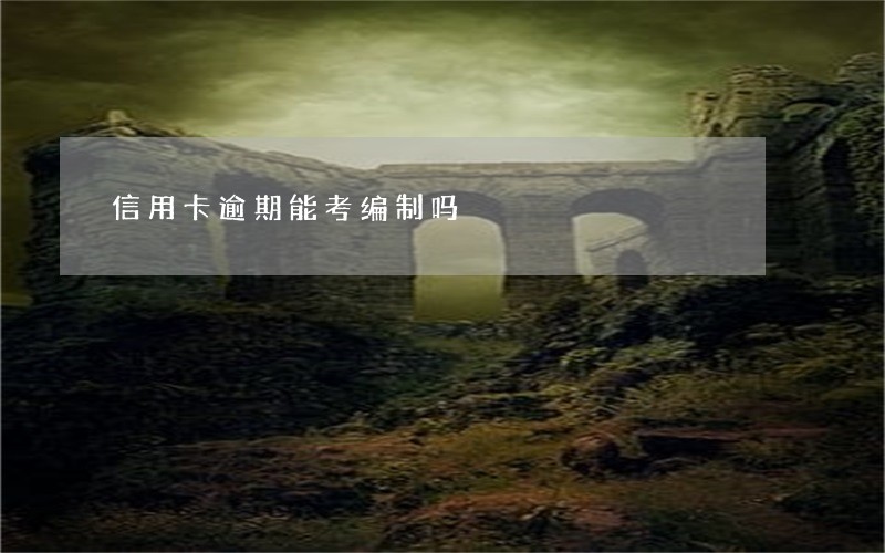信用卡逾期能考编制吗 信用卡逾期能考编制吗