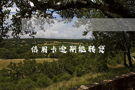 信用卡逾期能转贷 信用卡逾期能转贷