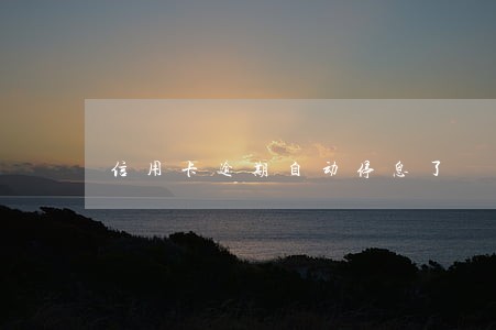 信用卡逾期自动停息了