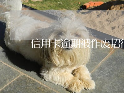 信用卡逾期被作废招行 信用卡逾期被作废招行