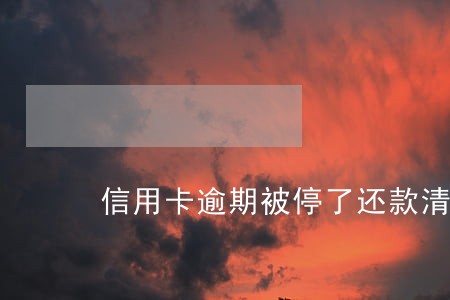 信用卡逾期被停了还款清了ky 信用卡逾期被停了还款清了ky