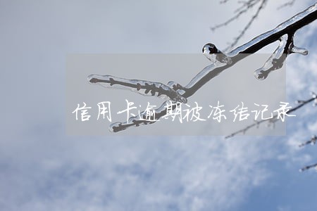 信用卡逾期被冻结记录 信用卡逾期被冻结记录