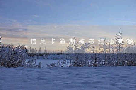 信用卡逾期被冻结还有额滴 信用卡逾期被冻结还有额滴