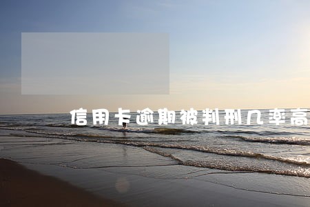 信用卡逾期被判刑几率高吗