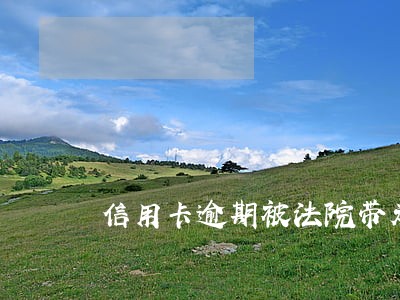 信用卡逾期被法院带走了 信用卡逾期被法院带走了