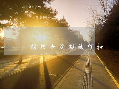 信用卡逾期被秒扣 信用卡逾期被秒扣