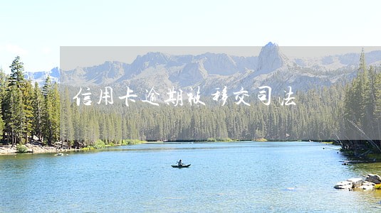信用卡逾期被移交司法 信用卡逾期被移交司法