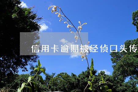 信用卡逾期被经侦口头传唤 信用卡逾期被经侦口头传唤