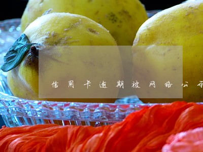 信用卡逾期被网络公示