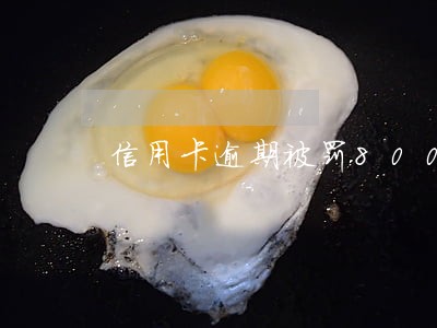信用卡逾期被罚800元 信用卡逾期被罚800元