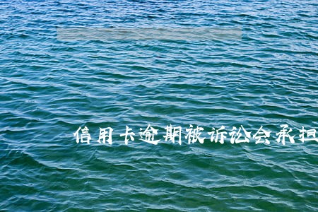 信用卡逾期被诉讼会承担诉讼费吗