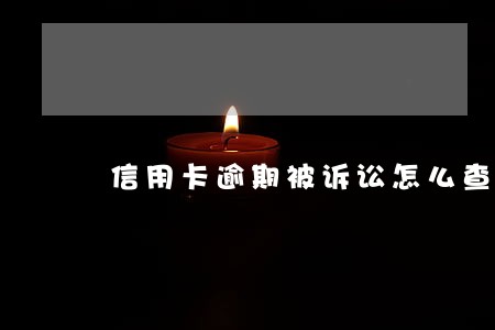 信用卡逾期被诉讼怎么查询 信用卡逾期被诉讼怎么查询