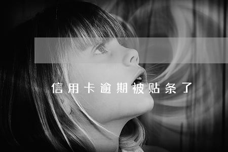 信用卡逾期被贴条了 信用卡逾期被贴条了
